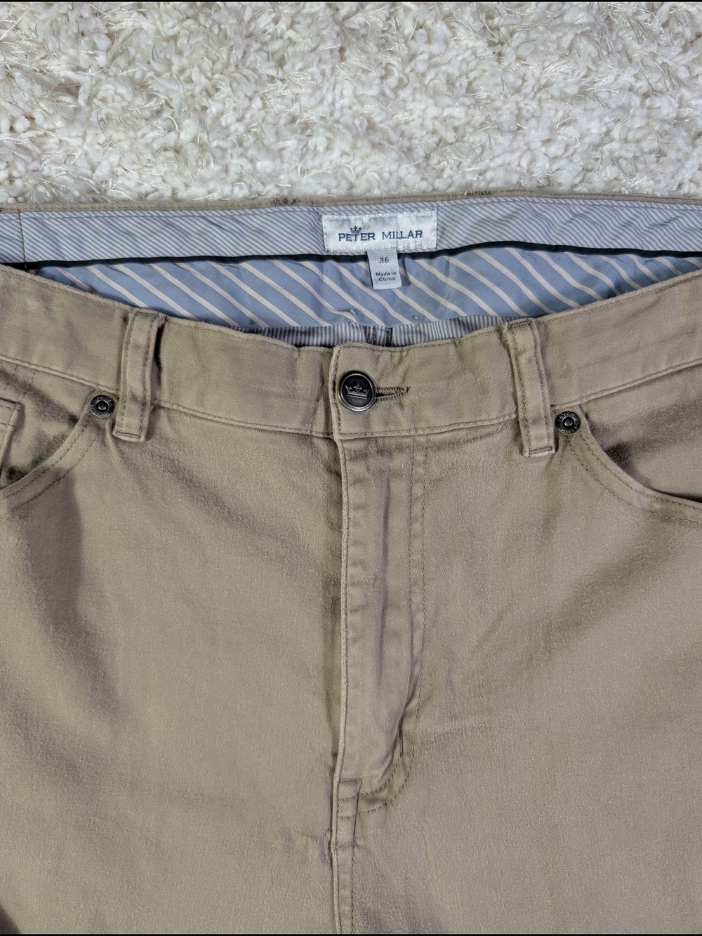 FLAWED* Peter Millar Men's Khaki Stretch Chino Pants